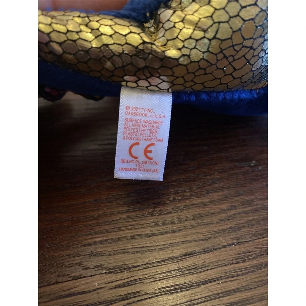Ty Beanie Boos 6 INCH Saffire BLUE SPECKLED DRAGON SMALL Plush Animal Toy‎